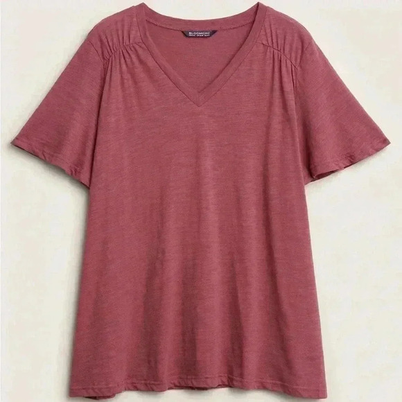 NWT!Burgundy ruffle sleeve V-neck top size 30 or 6X - Picture 6 of 6
